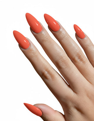 pumpkin spice nails, orange nail polish, fall manicure, autumn nail colors