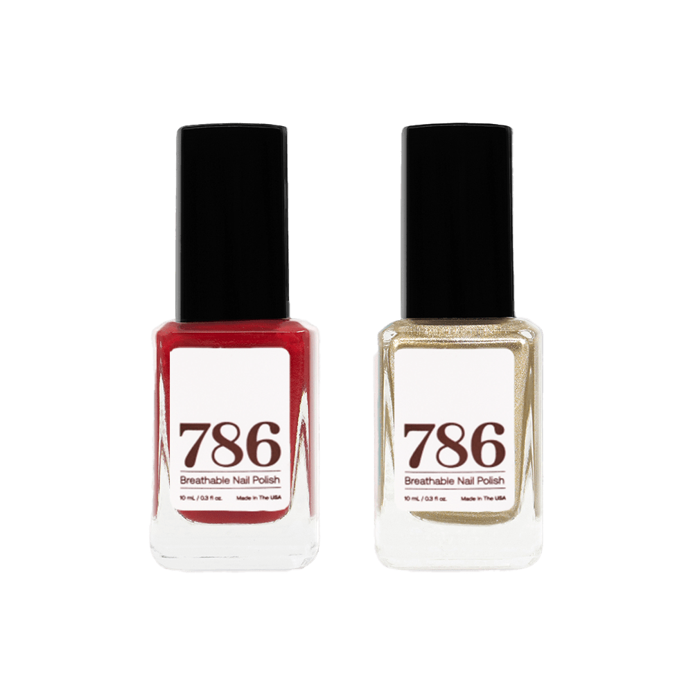 Agra and Dubai - Breathable Nail Polish (2 Piece Set) - 786 Cosmetics