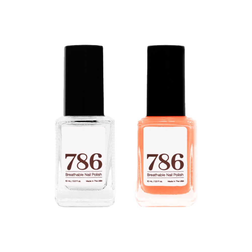 Top Coat Clear and Zhangye - Breathable Nail Polish (2 Piece Set) - 786 Cosmetics