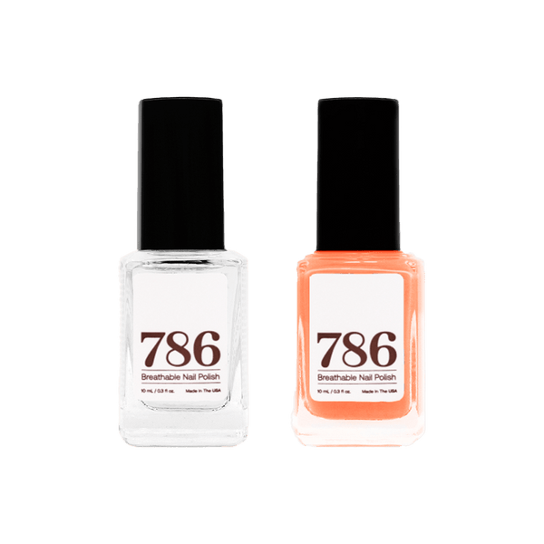 Top Coat Clear and Zhangye - Breathable Nail Polish (2 Piece Set) - 786 Cosmetics